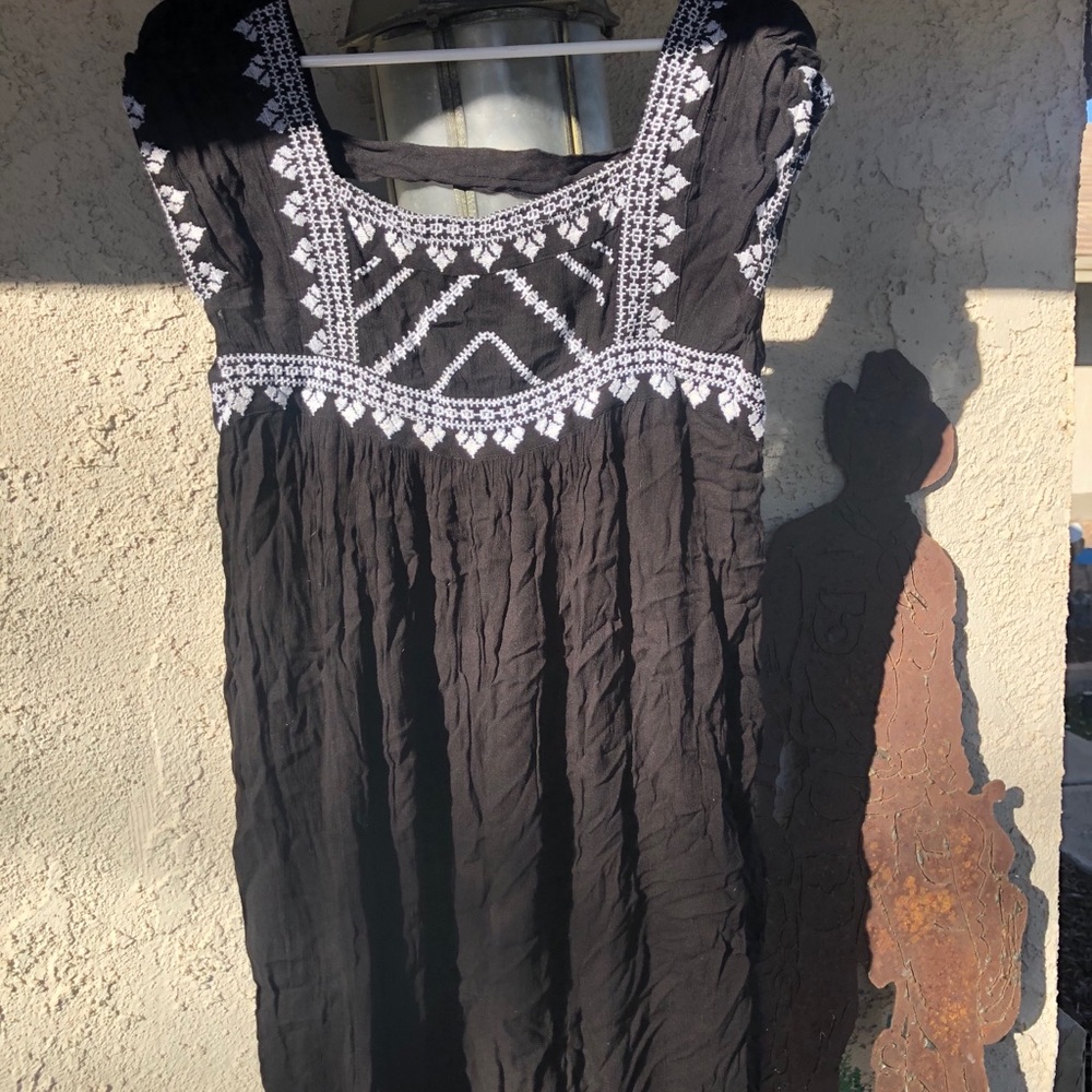 Black W/ white flowers dress